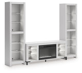 Brollevi White 3-Piece Entertainment Center from Ashley Furniture - Luna Furniture