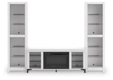 Brollevi White 3-Piece Entertainment Center from Ashley Furniture - Luna Furniture
