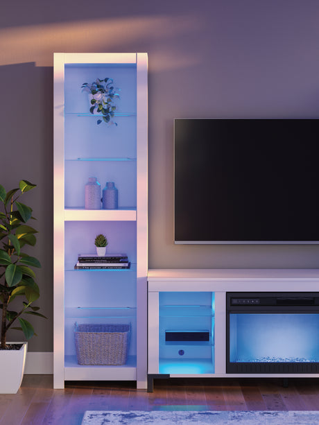 Brollevi White 3-Piece Entertainment Center from Ashley Furniture - Luna Furniture