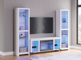 Brollevi White 3-Piece Entertainment Center from Ashley Furniture - Luna Furniture