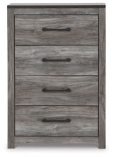 Bronyan King Panel Bed with Mirrored Dresser, Chest and 2 Nightstands in Dark Gray from Ashley - Luna Furniture