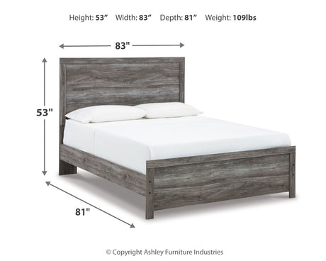 Bronyan Queen Panel Bed with Dresser in Dark Gray from Ashley - Luna Furniture