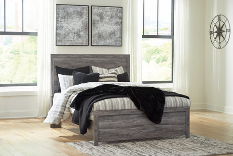 Bronyan Queen Panel Bed with Dresser in Dark Gray from Ashley - Luna Furniture