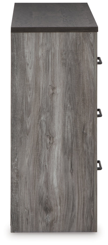 Bronyan Queen Panel Bed with Dresser in Dark Gray from Ashley - Luna Furniture