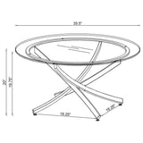 Brooke Chrome 3-Piece Round Coffee and End Table Set from Coaster - Luna Furniture