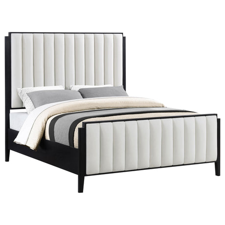 Brookmead Black 60-inch Upholstered Eastern King Bed from Coaster - Luna Furniture