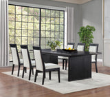 Brookmead Black 7-Piece Extension Leaf Dining Room Set from Coaster - Luna Furniture