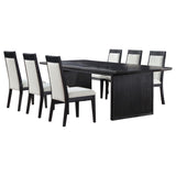 Brookmead Black 7-Piece Extension Leaf Dining Room Set from Coaster - Luna Furniture