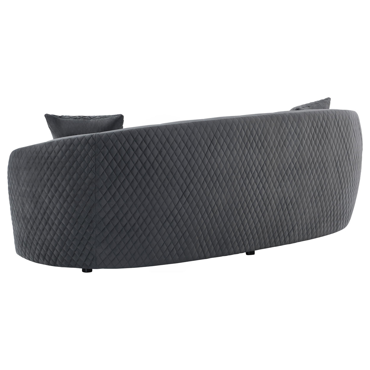 Brookside Dark Gray Velvet Upholstered Curved Sofa from Coaster - Luna Furniture