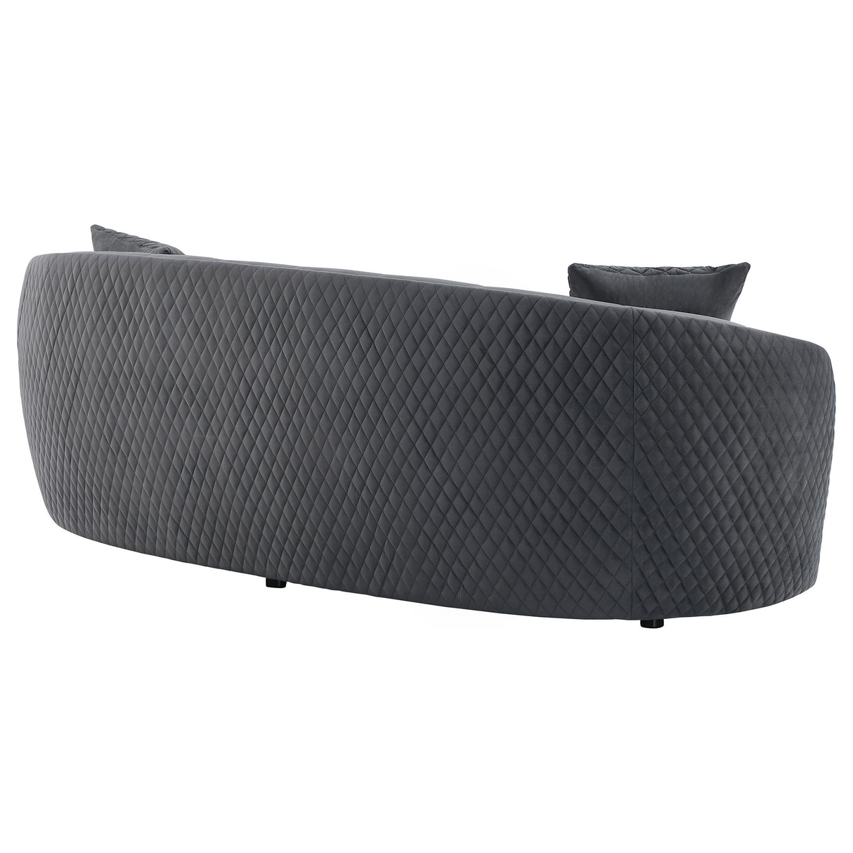 Brookside Dark Gray Velvet Upholstered Curved Sofa from Coaster - Luna Furniture