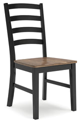 Wildenauer Brown/Black Dining Table and 4 Chairs from Ashley - Luna Furniture