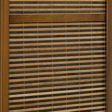 Browning Walnut 4-Panel Bamboo Room Divider Folding Screen from Coaster - Luna Furniture