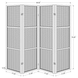 Browning Walnut 4-Panel Bamboo Room Divider Folding Screen from Coaster - Luna Furniture