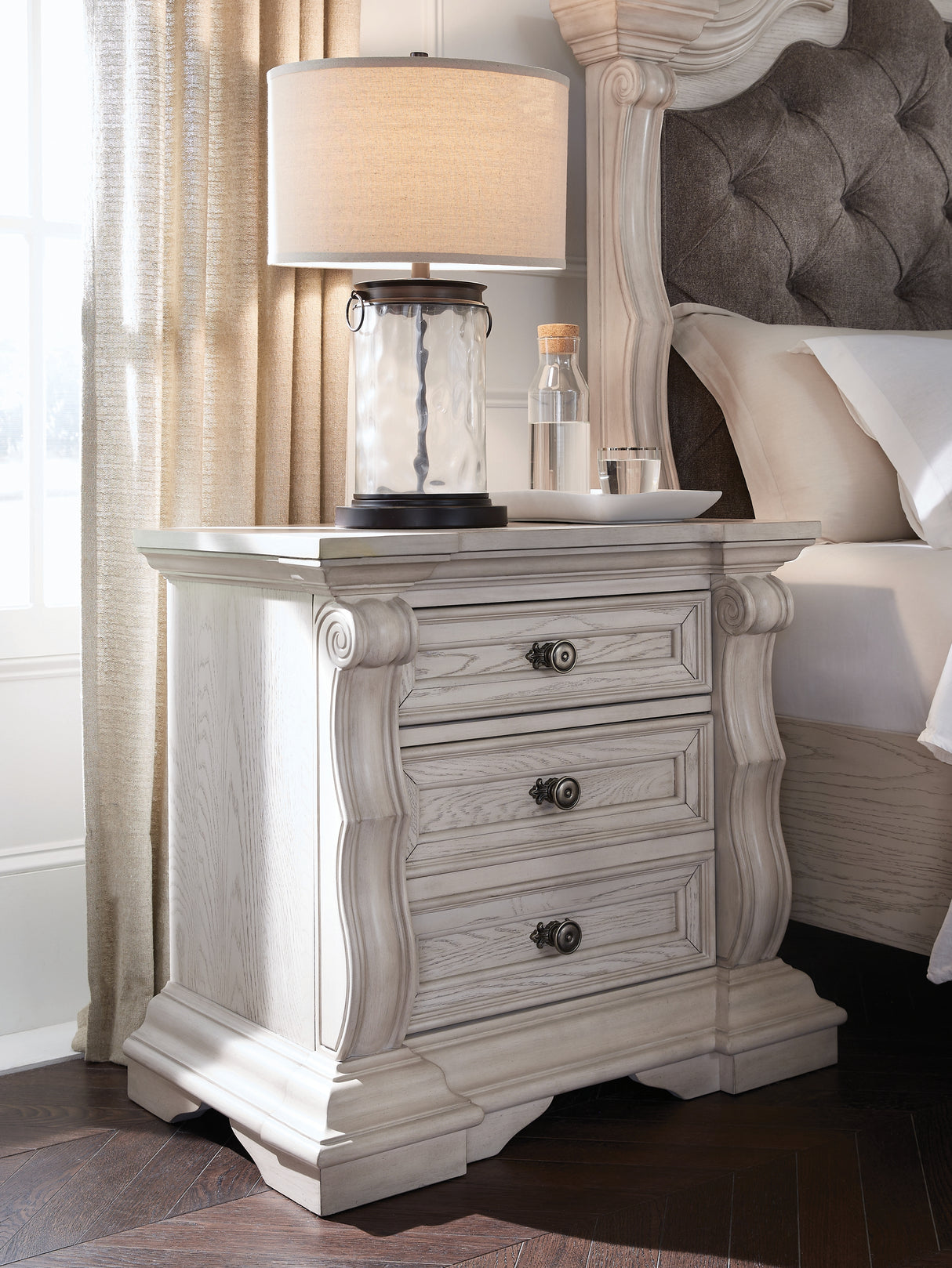 Bruchandi Antique White Nightstand from Ashley - Luna Furniture