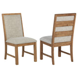 Bruner Natural Brown Side Chair, Set of 2 from Coaster - Luna Furniture