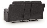 Brysonview Charcoal Reclining Loveseat with Console from Ashley - Luna Furniture