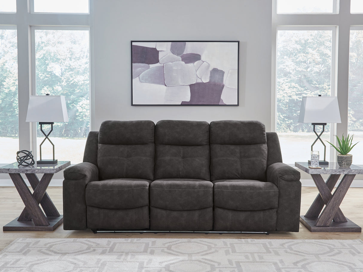 Brysonview Charcoal Reclining Sofa from Ashley - Luna Furniture