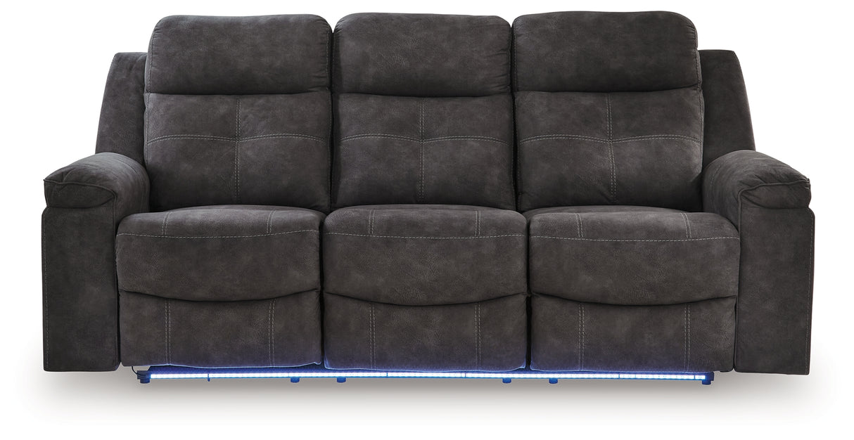 Brysonview Charcoal Reclining Sofa from Ashley - Luna Furniture