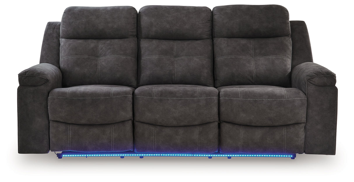 Brysonview Charcoal Reclining Sofa from Ashley - Luna Furniture