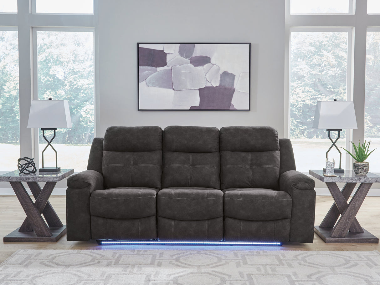 Brysonview Charcoal Reclining Sofa from Ashley - Luna Furniture
