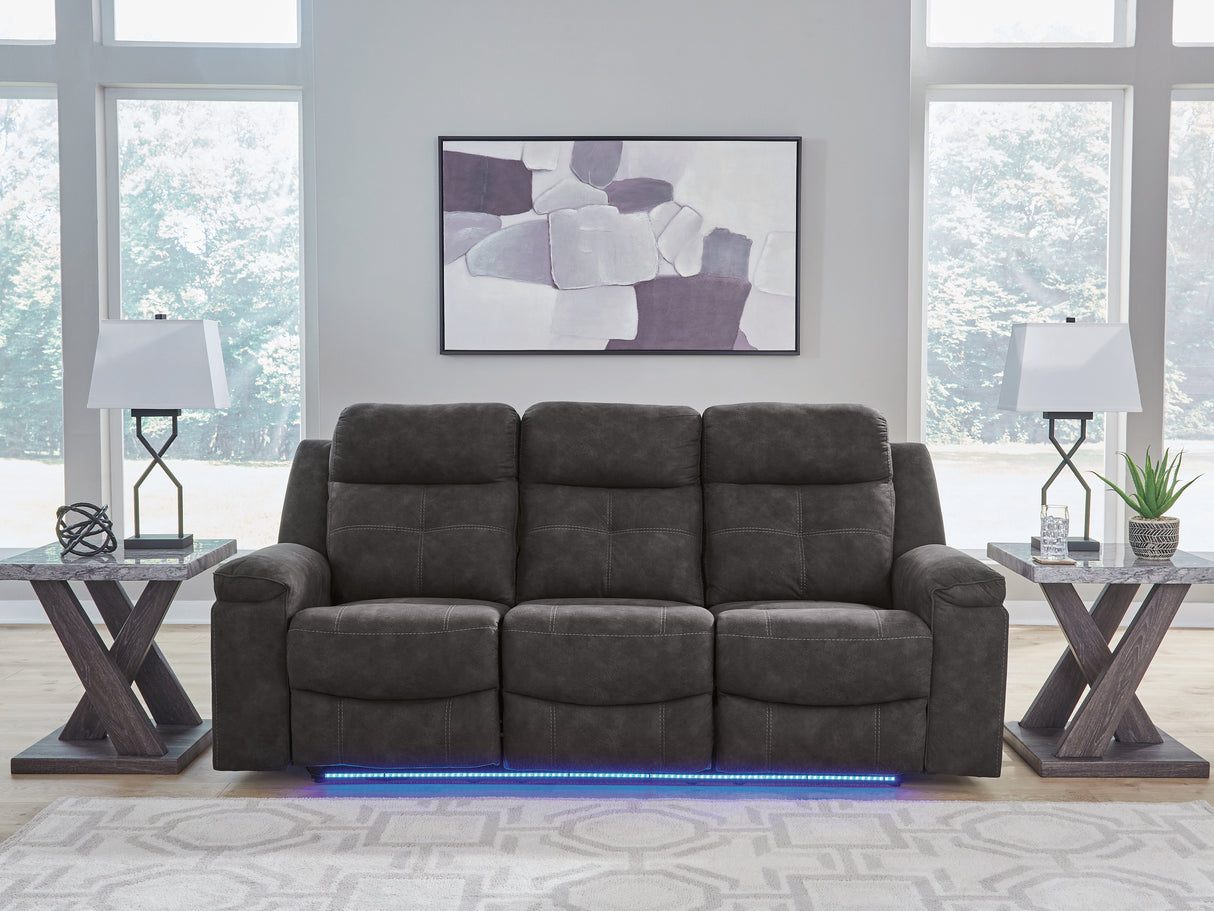 Brysonview Charcoal Reclining Sofa from Ashley - Luna Furniture