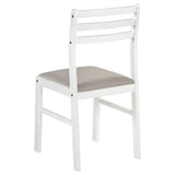 Bucknell White 3-Piece Round Drop Leaf Dining Set from Coaster - Luna Furniture