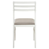 Bucknell White 3-Piece Round Drop Leaf Dining Set from Coaster - Luna Furniture