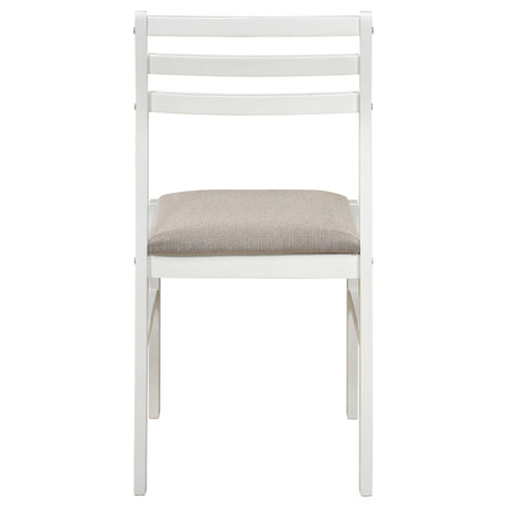 Bucknell White 3-Piece Round Drop Leaf Dining Set from Coaster - Luna Furniture