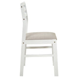 Bucknell White 3-Piece Round Drop Leaf Dining Set from Coaster - Luna Furniture