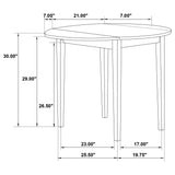 Bucknell White 3-Piece Round Drop Leaf Dining Set from Coaster - Luna Furniture