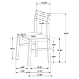 Bucknell White 3-Piece Round Drop Leaf Dining Set from Coaster - Luna Furniture