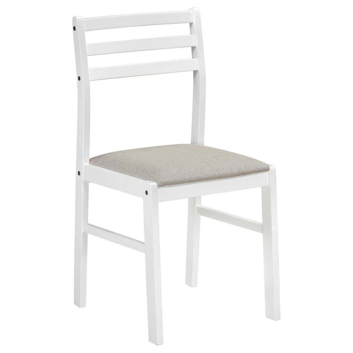 Bucknell White 3-Piece Round Drop Leaf Dining Set from Coaster - Luna Furniture