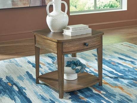 Burkbyer Brown End Table from Ashley - Luna Furniture