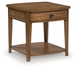 Burkbyer Brown End Table from Ashley - Luna Furniture