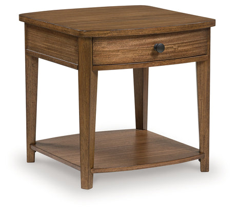 Burkbyer Brown End Table from Ashley - Luna Furniture