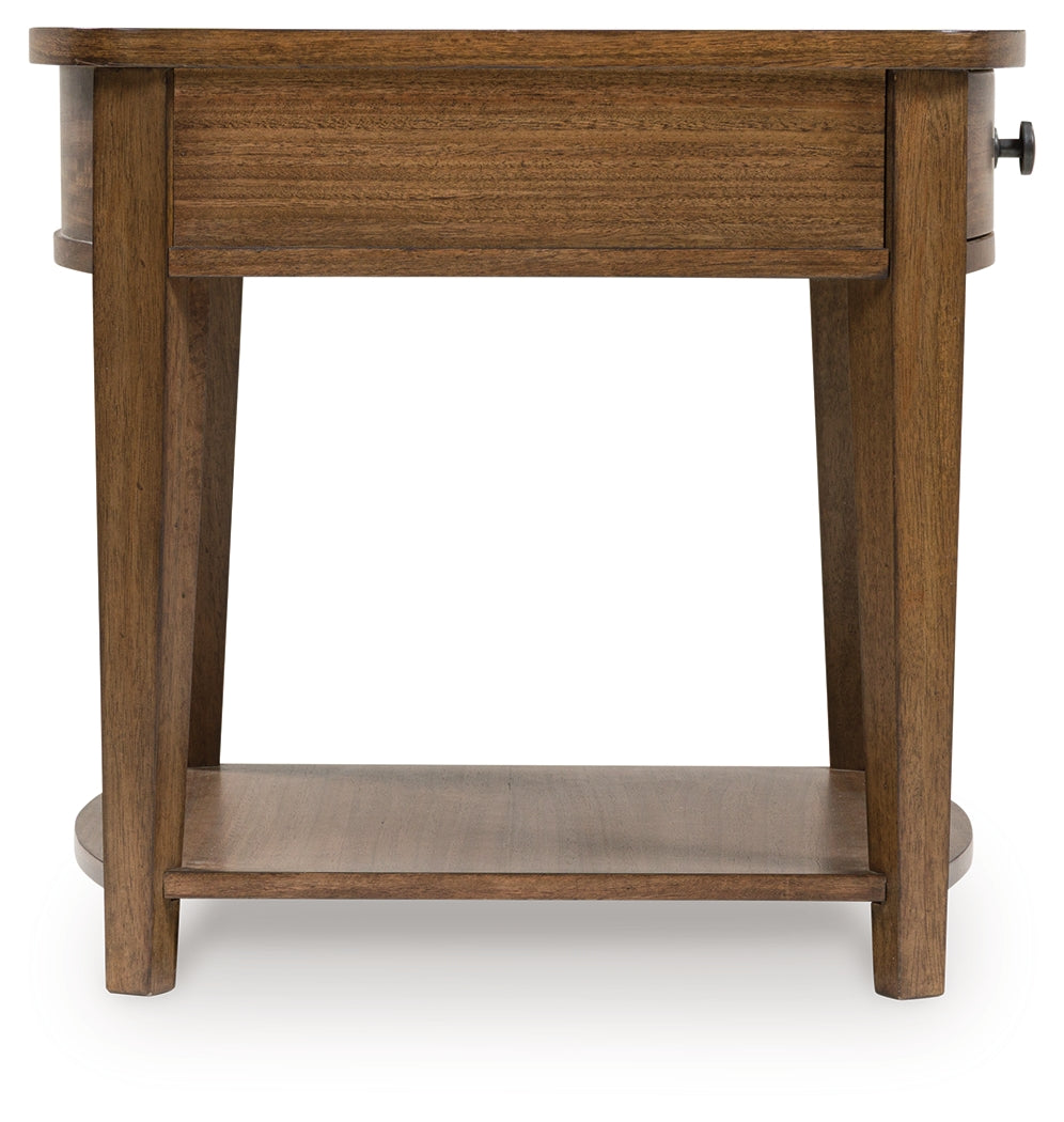 Burkbyer Brown End Table from Ashley - Luna Furniture