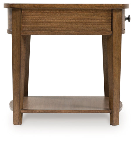Burkbyer Brown End Table from Ashley - Luna Furniture