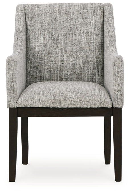 Burkhaus Dark Brown Dining Table and 6 Chairs from Ashley - Luna Furniture