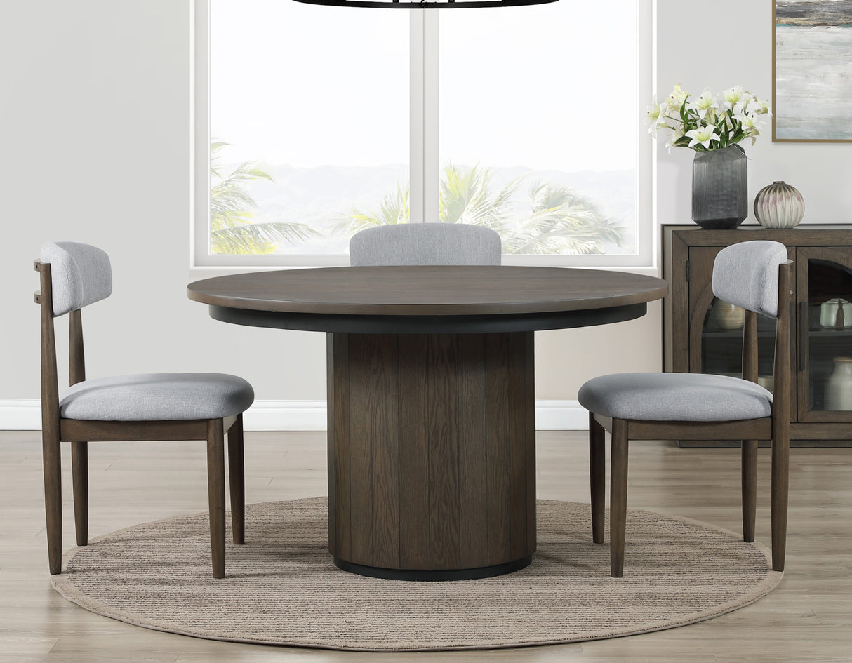 Burlington Ebony 52-inch Round Dining Table from Steve Silver - Luna Furniture