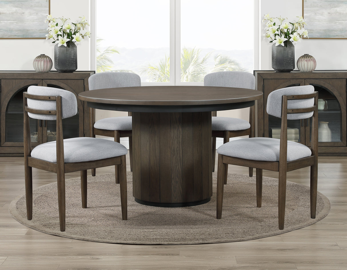 Burlington Ebony 52-inch Round Dining Table from Steve Silver - Luna Furniture