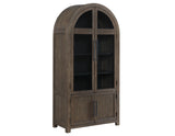 Burlington Cocoa Curio with Black Interior from Steve Silver - Luna Furniture