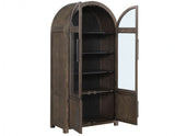 Burlington Cocoa Curio with Black Interior from Steve Silver - Luna Furniture