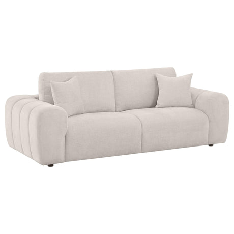 Burnett 3-piece Chenille Upholstered Sofa Set Ivory from Coaster - Luna Furniture