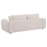 Burnett 3-piece Chenille Upholstered Sofa Set Ivory from Coaster - Luna Furniture