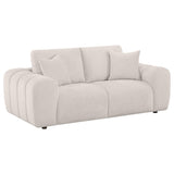 Burnett 3-piece Chenille Upholstered Sofa Set Ivory from Coaster - Luna Furniture