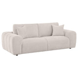 Burnett 4-piece Chenille Upholstered Sofa Set Ivory from Coaster - Luna Furniture