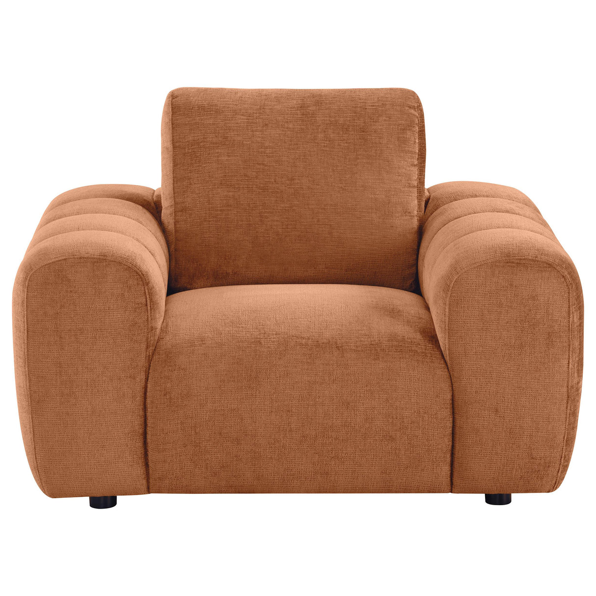 Burnett Chenille Upholstered Accent Chair Burnt Orange from Coaster - Luna Furniture