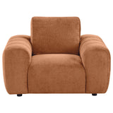 Burnett Chenille Upholstered Accent Chair Burnt Orange from Coaster - Luna Furniture