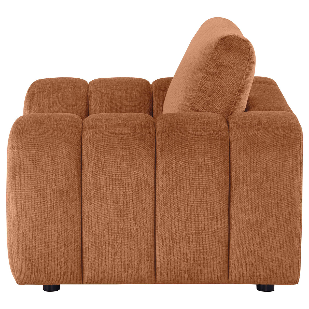 Burnett Chenille Upholstered Accent Chair Burnt Orange from Coaster - Luna Furniture