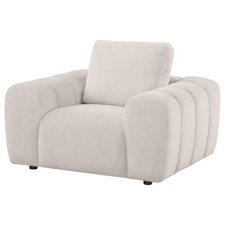 Burnett Ivory Chenille Upholstered Accent Chair from Coaster - Luna Furniture